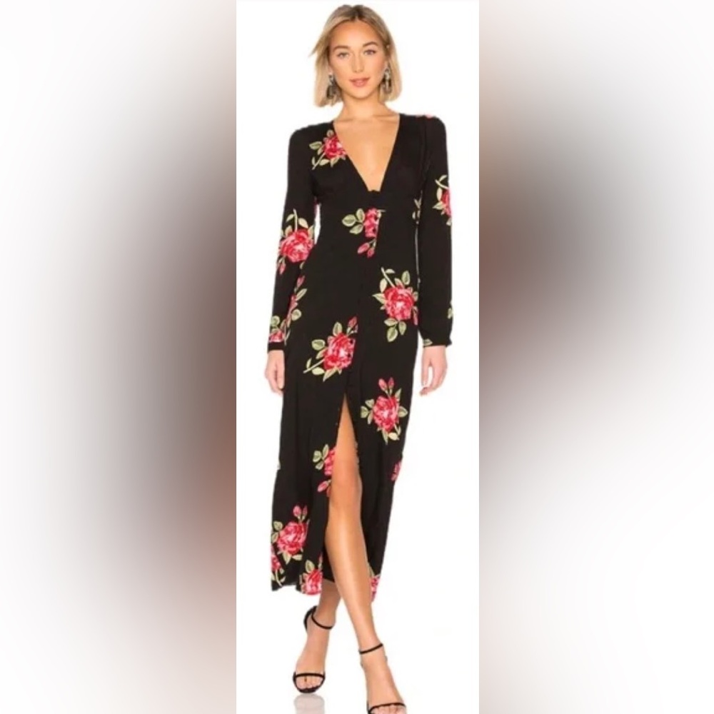 Amuse Society maxi dress. Rose print